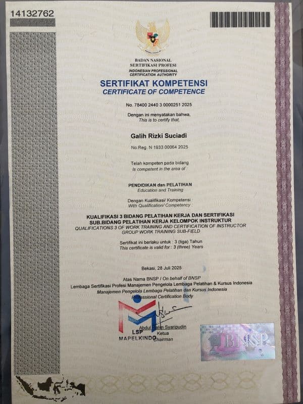 Galih Sertifikat 1